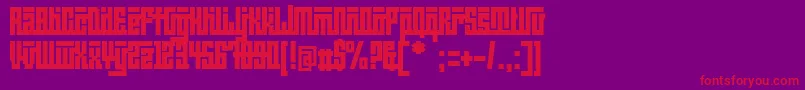 BeijingwigowhatCrazy Font – Red Fonts on Purple Background