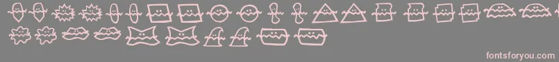 Doilie Font – Pink Fonts on Gray Background