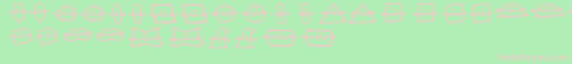 Doilie Font – Pink Fonts on Green Background