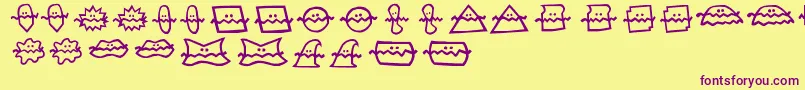 Шрифт Doilie – фиолетовые шрифты на жёлтом фоне
