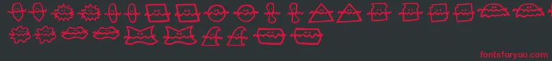 Doilie Font – Red Fonts on Black Background