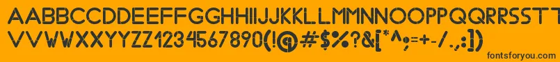 BobzType-Schriftart – Schwarze Schriften auf orangefarbenem Hintergrund