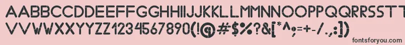 BobzType-fontti – mustat fontit vaaleanpunaisella taustalla