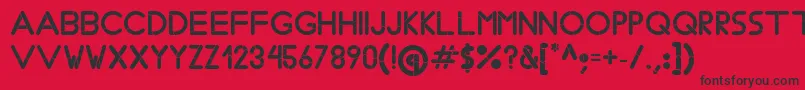 フォントBobzType – 赤い背景に黒い文字