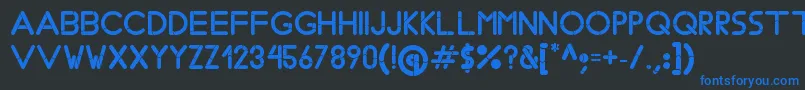 Шрифт BobzType – синие шрифты на чёрном фоне