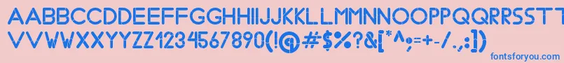 BobzType Font – Blue Fonts on Pink Background