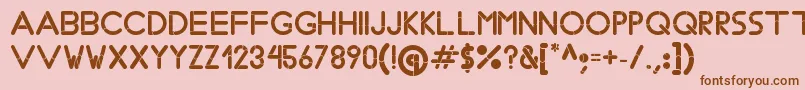 フォントBobzType – ピンクの背景に茶色のフォント