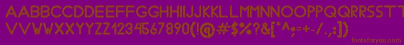 Шрифт BobzType – коричневые шрифты на фиолетовом фоне