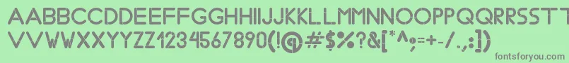 BobzType-fontti – harmaat kirjasimet vihreällä taustalla