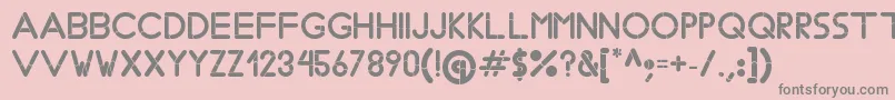 フォントBobzType – ピンクの背景に灰色の文字