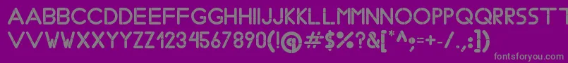 フォントBobzType – 紫の背景に灰色の文字