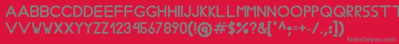 BobzType-Schriftart – Graue Schriften auf rotem Hintergrund
