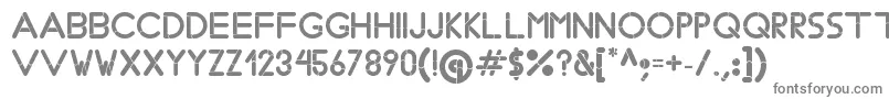BobzType-fontti – harmaat kirjasimet valkoisella taustalla
