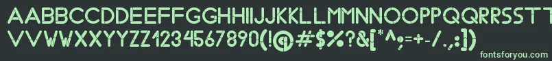 BobzType-fontti – vihreät fontit mustalla taustalla