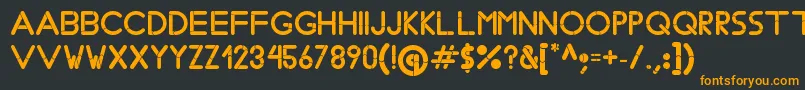 フォントBobzType – 黒い背景にオレンジの文字