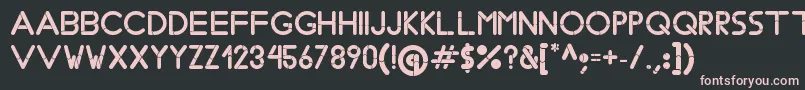 Шрифт BobzType – розовые шрифты на чёрном фоне
