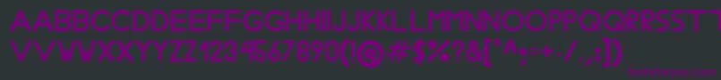 Шрифт BobzType – фиолетовые шрифты на чёрном фоне