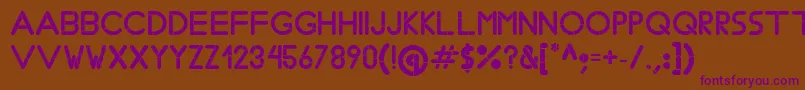 BobzType Font – Purple Fonts on Brown Background
