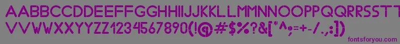 Шрифт BobzType – фиолетовые шрифты на сером фоне