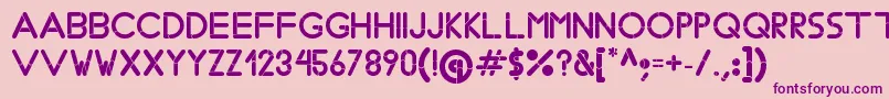Шрифт BobzType – фиолетовые шрифты на розовом фоне