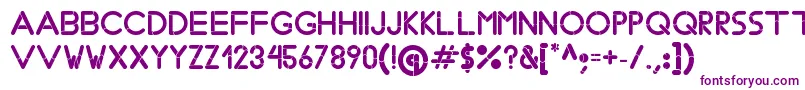 BobzType-Schriftart – Violette Schriften auf weißem Hintergrund