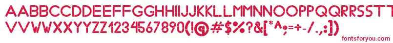 BobzType-fontti – punaiset fontit valkoisella taustalla