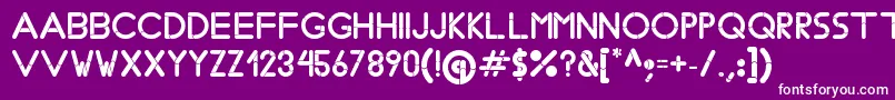 フォントBobzType – 紫の背景に白い文字