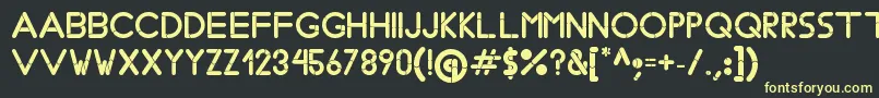 Шрифт BobzType – жёлтые шрифты на чёрном фоне