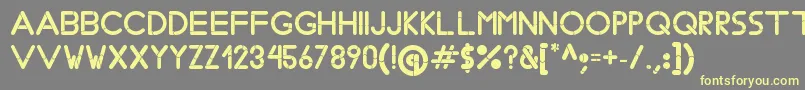 BobzType-fontti – keltaiset fontit harmaalla taustalla