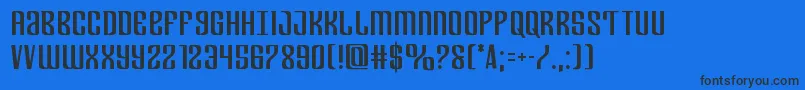 Departmenth Font – Black Fonts on Blue Background