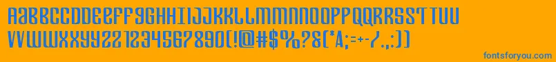 Departmenth Font – Blue Fonts on Orange Background