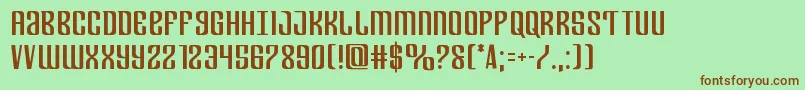 Departmenth Font – Brown Fonts on Green Background