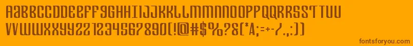 Departmenth Font – Brown Fonts on Orange Background