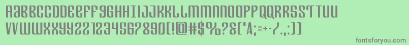 Departmenth Font – Gray Fonts on Green Background
