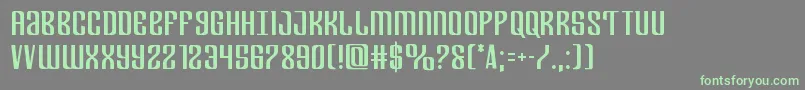 Departmenth Font – Green Fonts on Gray Background