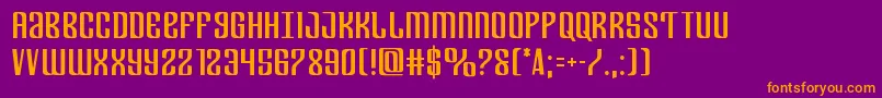 Departmenth Font – Orange Fonts on Purple Background
