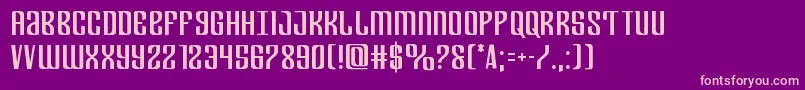 Departmenth Font – Pink Fonts on Purple Background