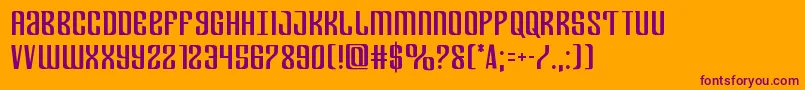 Departmenth Font – Purple Fonts on Orange Background