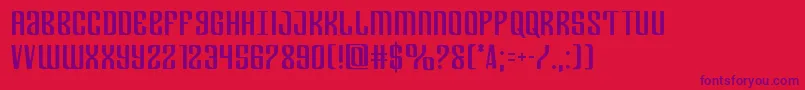 Departmenth Font – Purple Fonts on Red Background