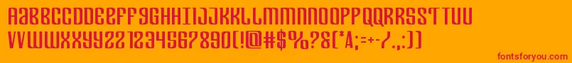 Departmenth Font – Red Fonts on Orange Background
