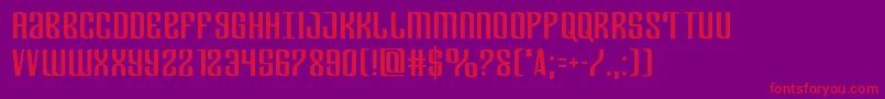 Departmenth Font – Red Fonts on Purple Background