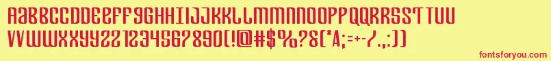 Departmenth Font – Red Fonts on Yellow Background