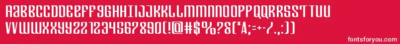 Departmenth Font – White Fonts on Red Background