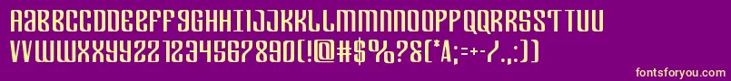 Departmenth Font – Yellow Fonts on Purple Background