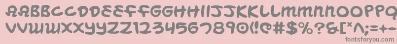 フォントMbeans – ピンクの背景に灰色の文字