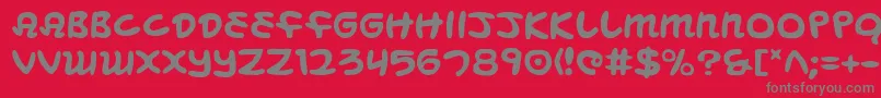 Mbeans Font – Gray Fonts on Red Background