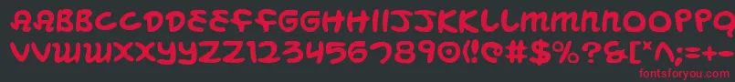 Mbeans Font – Red Fonts on Black Background