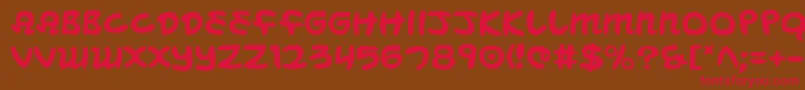 Mbeans Font – Red Fonts on Brown Background