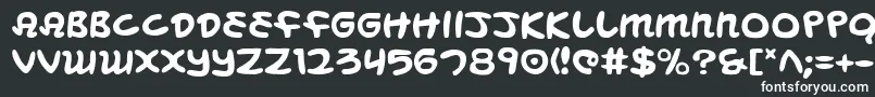 Mbeans Font – White Fonts on Black Background