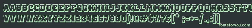 OldSchoolUnitedShadow Font – Green Fonts on Black Background